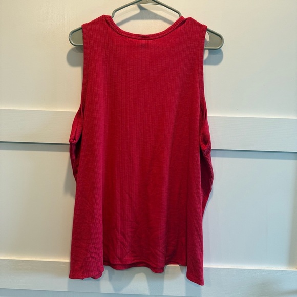 Sleeveless Hot Pink XXL Women's Tank Top - Picture 5 of 6